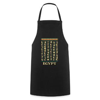 Hieroglyphics Pyramids Ancient Egypt - Cooking Apron - black - Front - AI Model Male 185 dark (185cm)