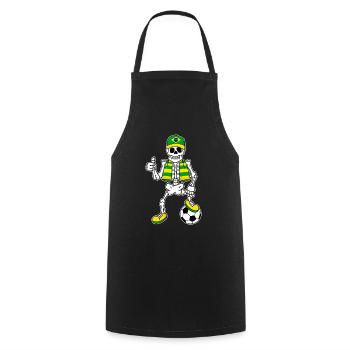 Skeleton Brazil Amateur Soccer - Cooking Apron - black - Front - AI Model Male 185 dark (185cm)