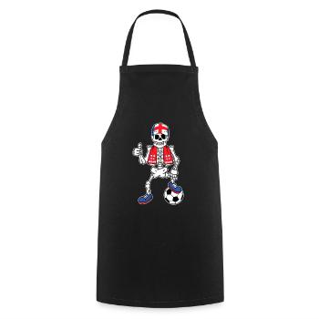 Skeleton England Amateur Football - Cooking Apron - black - Front - AI Model Male 185 dark (185cm)