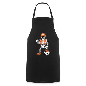 Fan de football skeleton Pays-Bas - Tablier de cuisine - noir - Devant - AI Model Male 185 dark (185cm)