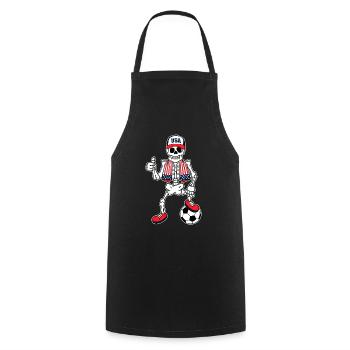 Skelett Vereinigte Staaten Fußballfan - Kochschürze - Schwarz - Vorne - AI Model Male 185 dark (185cm)
