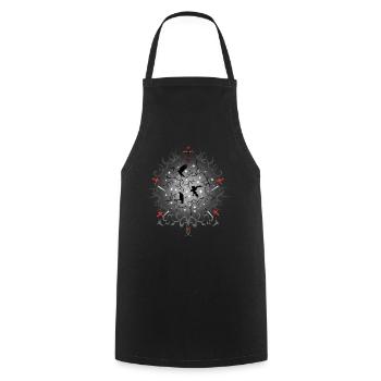Gothic circle - Cooking Apron - black - Front - AI Model Male 185 dark (185cm)