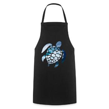 sea turtle - Cooking Apron - black - Front - AI Model Male 185 dark (185cm)