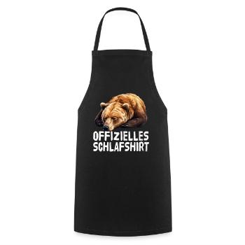Official Sleep Shirt Bear - Cooking Apron - black - Front - AI Model Male 185 dark (185cm)