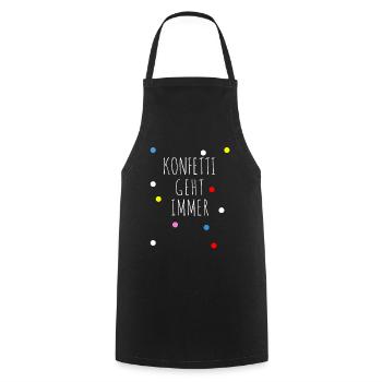 CONFETTI SHIRT - Cooking Apron - black - Front - AI Model Male 185 dark (185cm)