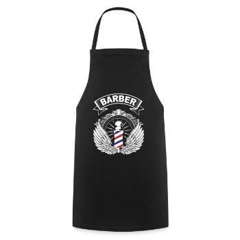 T-shirt de coiffeur - Tablier de cuisine - noir - Devant - AI Model Male 185 dark (185cm)
