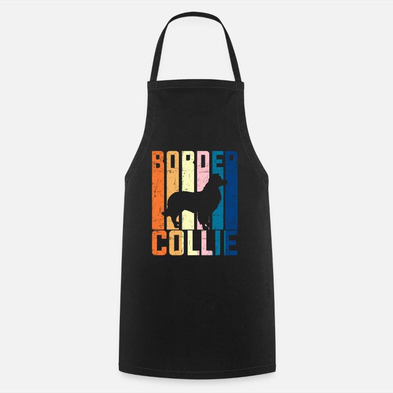 Border Collie - Tablier de cuisine - noir