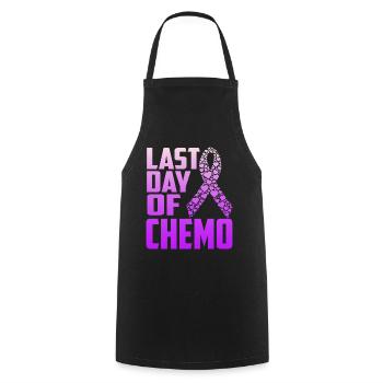 Letzter Tag von Chemo Cancer Survivor - Funny Chemo - Kochschürze - Schwarz - Vorne - AI Model Male 185 dark (185cm)
