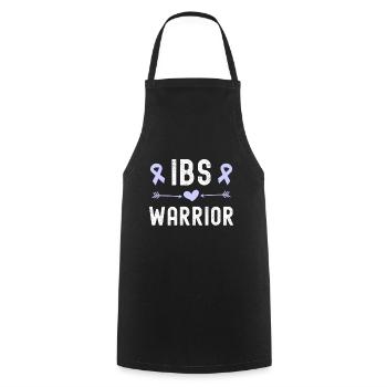 IBS Awareness, Irritable Bowel Syndrom, IBS - Cooking Apron - black - Front - AI Model Male 185 dark (185cm)