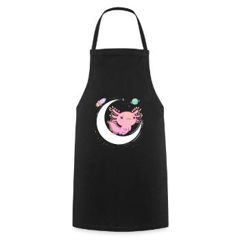 I Axolotl Questions, Funny Axolotl, Cute Pink - Cooking Apron - black - Front - AI Model Male 185 dark (185cm)