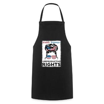 stars stripes reproductive rights pro choice - Cooking Apron - black - Front - AI Model Male 185 dark (185cm)