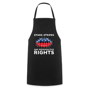 stars stripes reproductive rights pro choice - Cooking Apron - black - Front - AI Model Male 185 dark (185cm)