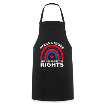 stars stripes reproductive rights pro choice - Cooking Apron - black - Front - AI Model Male 185 dark (185cm)