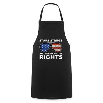 stars stripes reproductive rights pro choice - Cooking Apron - black - Front - AI Model Male 185 dark (185cm)