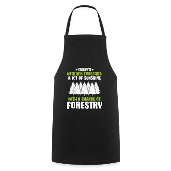 Forester Forestry Forester Forest Worker Forest - Cooking Apron - black - Front - AI Model Male 185 dark (185cm)
