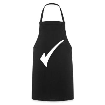 Hook Emoji Sketch Drawing White - Cooking Apron - black - Front - AI Model Male 185 dark (185cm)