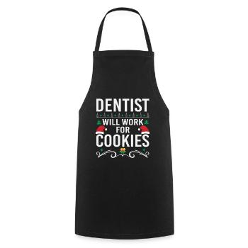 Dental Squad 2023 Christmas , Dentist Christmas , - Cooking Apron - black - Front - AI Model Male 185 dark (185cm)
