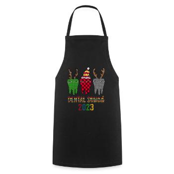 Dental Squad 2023 Christmas , Dentist Christmas , - Cooking Apron - black - Front - AI Model Male 185 dark (185cm)