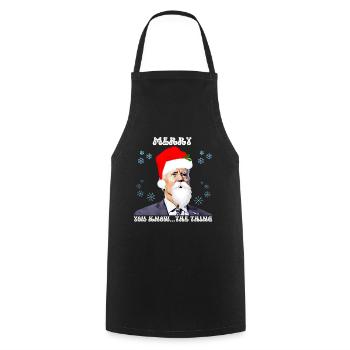 Merry You Know The Thing, Christmas Biden 2022, - Cooking Apron - black - Front - AI Model Male 185 dark (185cm)