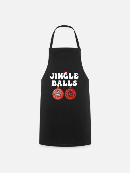 Lustige Paare Weihnachtshemden, Jingle Bälle - Kochschürze - Schwarz