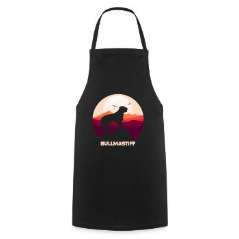 Bullmastiff - Cooking Apron - black - Front - AI Model Male 185 dark (185cm)