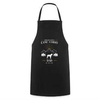Cane Corso - Cooking Apron - black - Front - AI Model Male 185 dark (185cm)