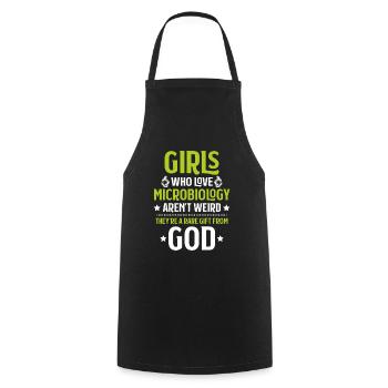 Microbiology Microbiologist Biology Biologist - Cooking Apron - black - Front - AI Model Male 185 dark (185cm)