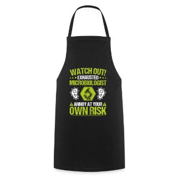 Microbiology Microbiologist Biology Biologist - Cooking Apron - black - Front - AI Model Male 185 dark (185cm)