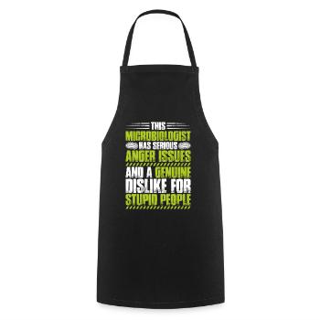 Microbiology Microbiologist Biology Biologist - Cooking Apron - black - Front - AI Model Male 185 dark (185cm)