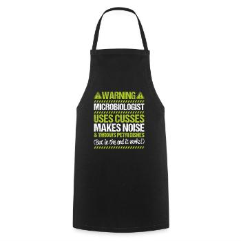 Microbiology Microbiologist Biology Biologist - Cooking Apron - black - Front - AI Model Male 185 dark (185cm)