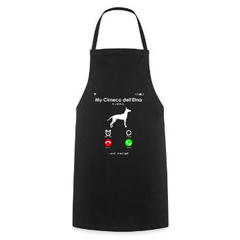 Cirneco dell Etna - Cooking Apron - black - Front - AI Model Male 185 dark (185cm)