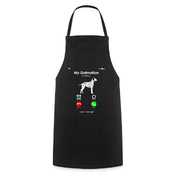 Dalmate - Tablier de cuisine - noir - Devant - AI Model Male 185 dark (185cm)