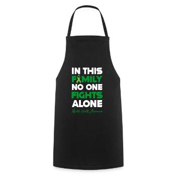 In this family, no one fights alone Mental B - Cooking Apron - black - Front - AI Model Male 185 dark (185cm)