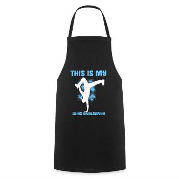 Das ist mein Handstand Cool - Kochschürze - Schwarz - Vorne - AI Model Male 185 dark (185cm)