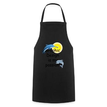 Funny meme graphic design, graphic design is my - Cooking Apron - black - Front - AI Model Male 185 dark (185cm)