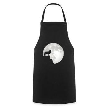 Aussie Dog Owner Full Moon Australian Shepherd - Cooking Apron - black - Front - AI Model Male 185 dark (185cm)