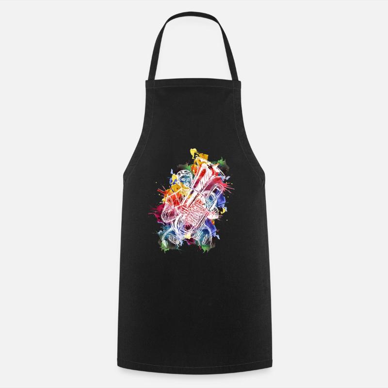 Tuba player teacher - Cooking Apron - black