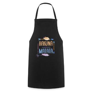 Lion King - take it easy - Cooking Apron - black - Front - AI Model Male 185 dark (185cm)