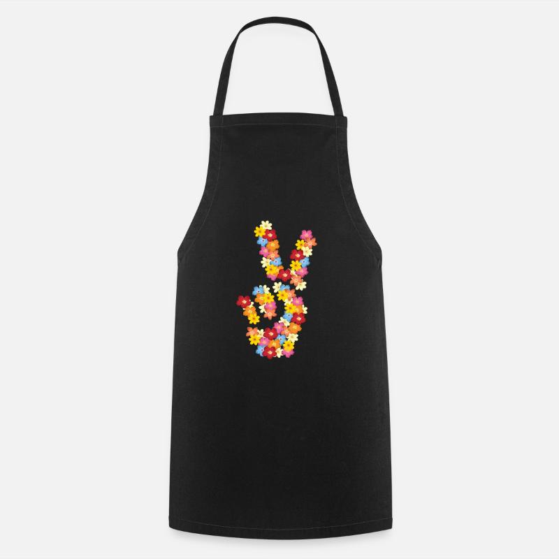 Gift for hippie - Cooking Apron - black