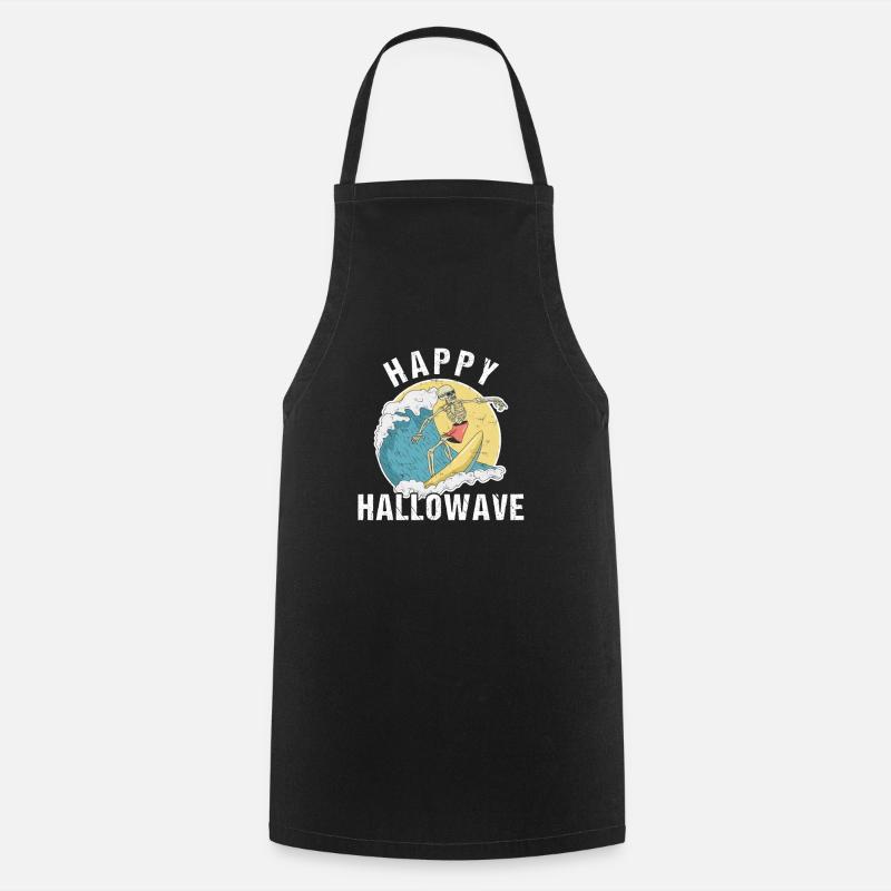 Conception d'Halloween de surfeur pour un surfeur - Tablier de cuisine - noir