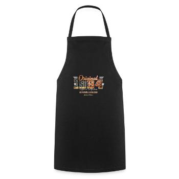 Original 1954 USA cadeau anniversaire rétro - Tablier de cuisine - noir - Devant - AI Model Male 185 dark (185cm)