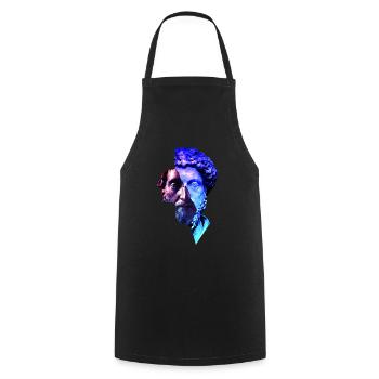 Stoicism Marcus Aurelius Purple Universe Artwork - Cooking Apron - black - Front - AI Model Male 185 dark (185cm)