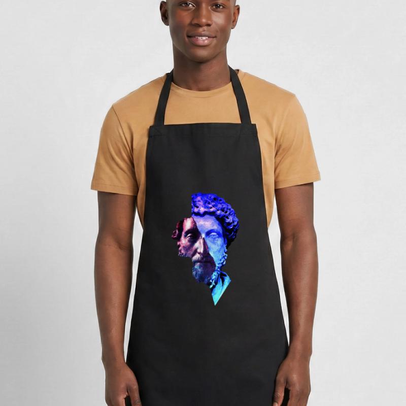 Stoïcisme Marc aurèle Univers violet Artwork Tablier de cuisine