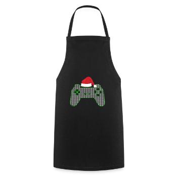 Ugly Christmas Gamer - Kochschürze - Schwarz - Vorne - AI Model Male 185 dark (185cm)