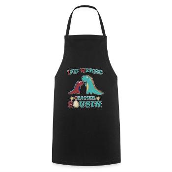 I'm gonna be a cousin for big cousins in 2020. - Cooking Apron - black - Front - AI Model Male 185 dark (185cm)