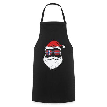 Norway Flag Cool Santa Xmas Sunglasses - Cooking Apron - black - Front - AI Model Male 185 dark (185cm)