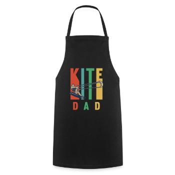 Kitesurfing design for a kite surfer dad - Cooking Apron - black - Front - AI Model Male 185 dark (185cm)