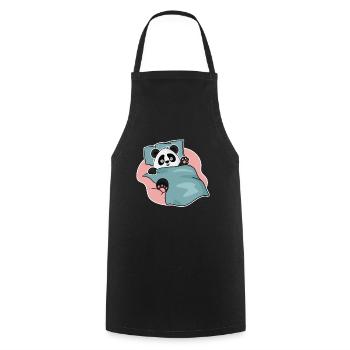 Sleeping panda design for panda bear fans - Cooking Apron - black - Front - AI Model Male 185 dark (185cm)
