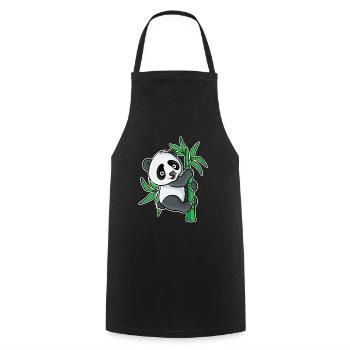 Conception mignonne de bambou de panda pour les fans de panda - Tablier de cuisine - noir - Devant - AI Model Male 185 dark (185cm)
