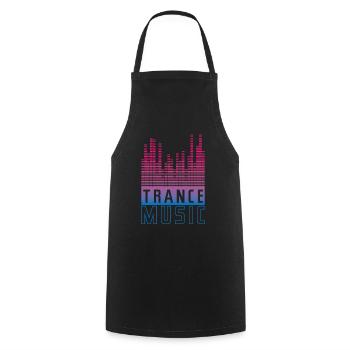 Synthesizer design for trance music fans - Cooking Apron - black - Front - AI Model Male 185 dark (185cm)
